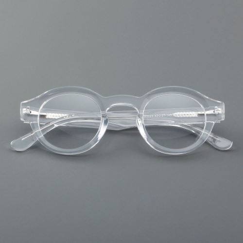 Round Acetate Glasses LE7024_Clear