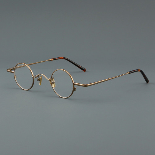 Round Metal Glasses LE7013_Bronze