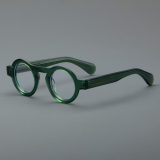 Round Acetate Glasses LE7018_Green
