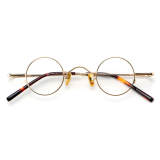 Round Metal Glasses LE7013_Gold Front View