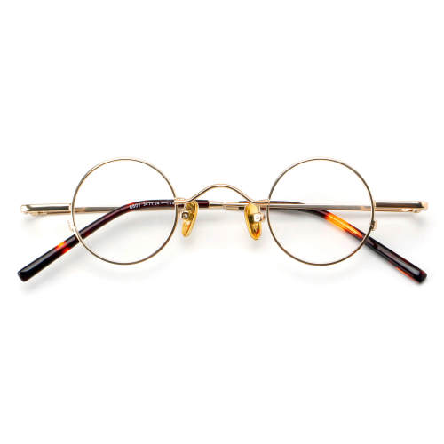 Round Metal Glasses LE7013_Gold