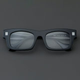 Rectangle Acetate Glasses LE7014_Black Front View