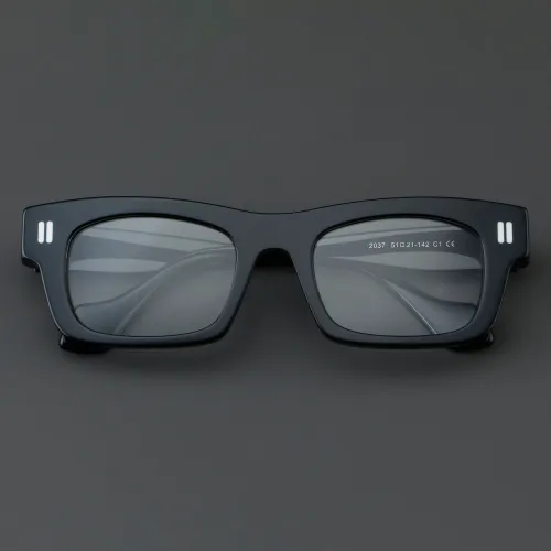 Rectangle Acetate Glasses LE7014_Black