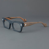 Rectangle Acetate Glasses LE7014_Black - Brown