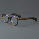 Round Acetate Glasses LE7073_Brown