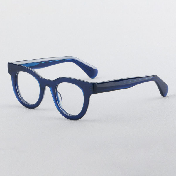 Round Acetate Glasses LE7049_Blue