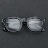 Square Acetate Glasses LE7046_Black Front View