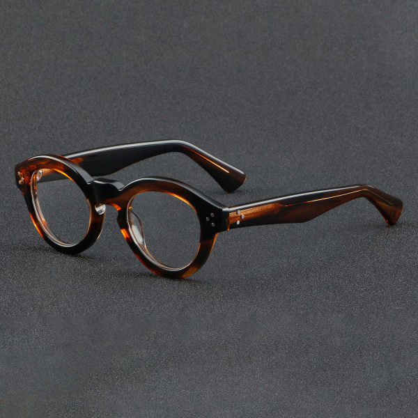 Round Acetate Glasses LE7030_Brown