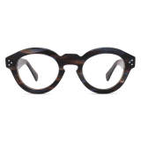 Round Acetate Glasses LE7030_Blue Tortoise Front View