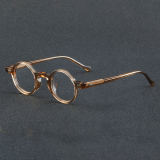 Round Acetate Glasses LE7010_Brown