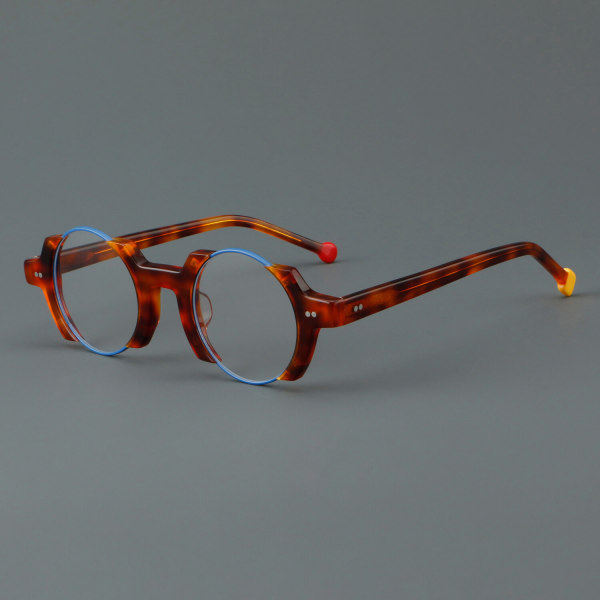 Round Acetate Glasses LE7079_Tortoise