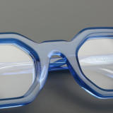 Geometric Acetate Glasses LE7065_Blue