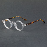 Round Acetate Glasses LE7010_Clear