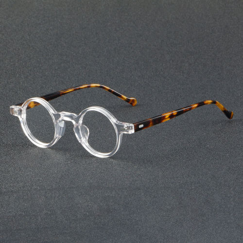 Round Acetate Glasses LE7010_Clear