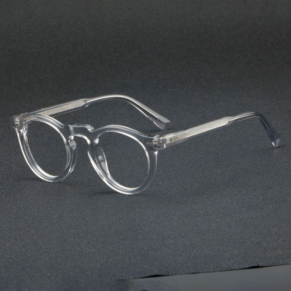 Round Acetate Glasses LE7007_Clear