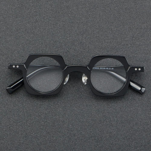 Geometric Acetate Glasses LE7062_Black