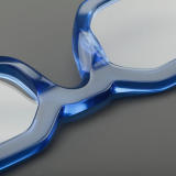 Geometric Acetate Glasses LE7065_Blue