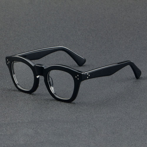 Square Acetate Glasses LE7046_Black