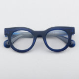 Round Acetate Glasses LE7049_Blue Front View