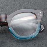 Square Acetate Glasses LE7046_Brown - Blue