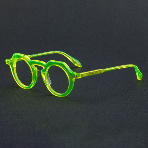 Geometric Acetate Glasses LE7061_Green