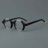 Round Acetate Glasses LE7079_Black