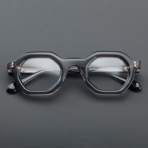 Geometric Acetate Glasses LE7065_Grey