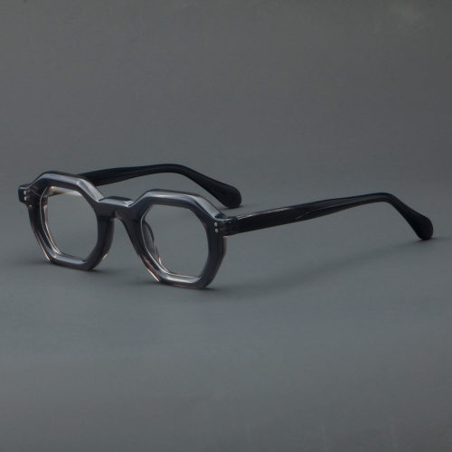 Geometric Acetate Glasses LE7065_Grey