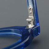 Geometric Acetate Glasses LE7065_Blue