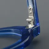 Geometric Acetate Glasses LE7065_Blue