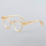 Round Acetate Glasses LE7049_Brown