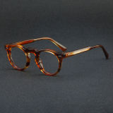 Round Acetate Glasses LE7007_Brown