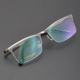 Flip Up Half Rim Titanium Glasses LE5199_Silver