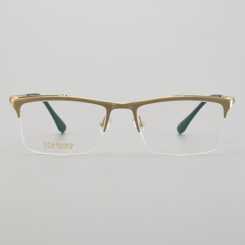 Flip Up Half Rim Titanium Glasses LE5199_Gold