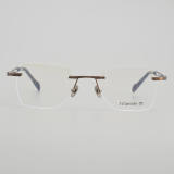 Rimless Titanium Glasses LE5093_Bronze Front View