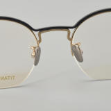 Half Rim Titanium Glasses LE5010_Black - Gold