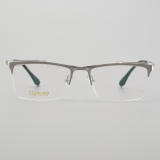 Flip Up Half Rim Titanium Glasses LE5199_Silver Front View