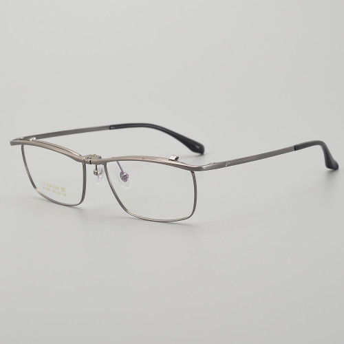 Flip Up Rectangle Titanium Glasses LE5267_Gunmetal