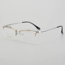 Flip Up Half Rim Titanium Glasses LE5199_Silver