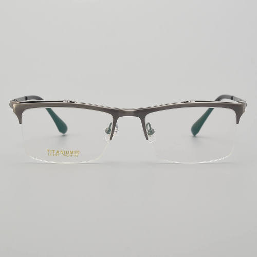 Flip Up Half Rim Titanium Glasses LE5199_Gunmetal