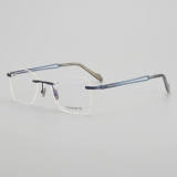 Rimless Titanium Glasses LE5093_Blue