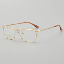 Flip Up Rectangle Titanium Glasses LE5267_Gold