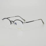 Half Rim Titanium Glasses LE5010_Black