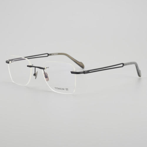 Rimless Titanium Glasses LE5093_Black