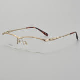 Half Rim Titanium Glasses LE5313_Gold