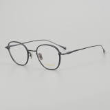 Round Titanium Glasses LE5334_Black