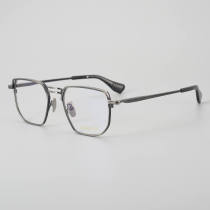 Geometric Titanium Glasses LE5017_Black - Gunmetal