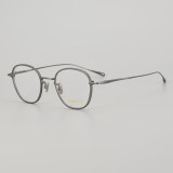 Round Titanium Glasses LE5334_Gunmetal