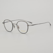 Round Titanium Glasses LE5334_Gunmetal