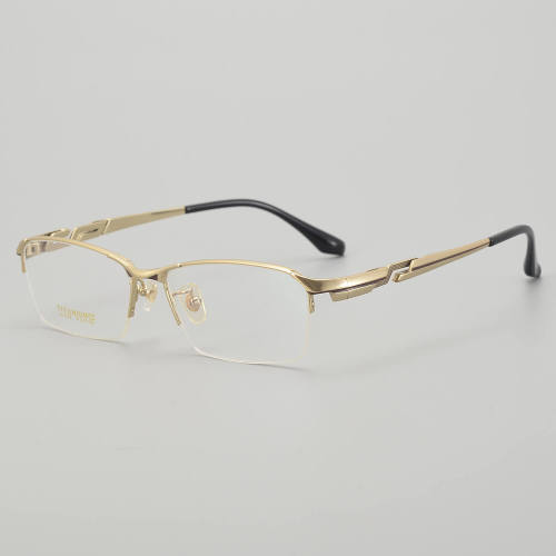 Half Rim Titanium Glasses LE5312_Gold